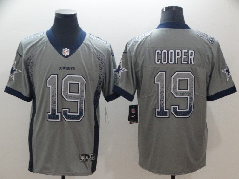 Men's Dallas Cowboys Amari Cooper #19 Gray Jersey
